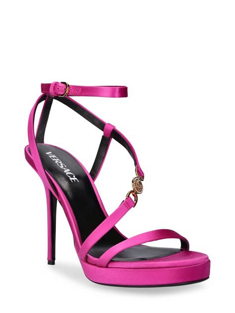 versace high heel lucite sole shoes|versace 115mm satin sandals.